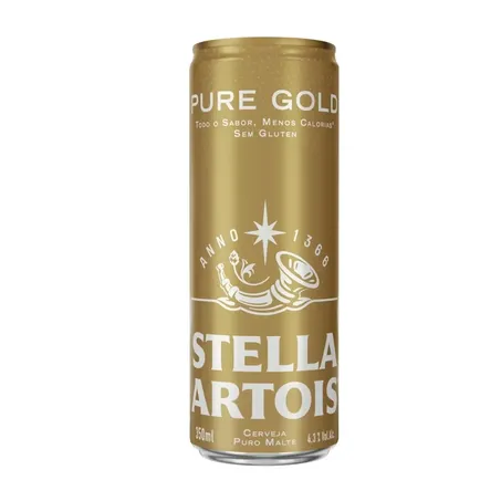 Cerveja stella artois 350ml pure gold