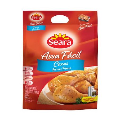 Coxa de Frango Temperado Seara Assa Fácil Congelado Pacote 800G
