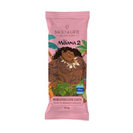 PICOLE BACIO DI LATTE MORANGO C/LEITE 60G