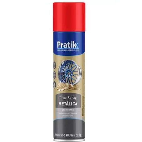 Pratik tinta spray vermelho metalico 400ml