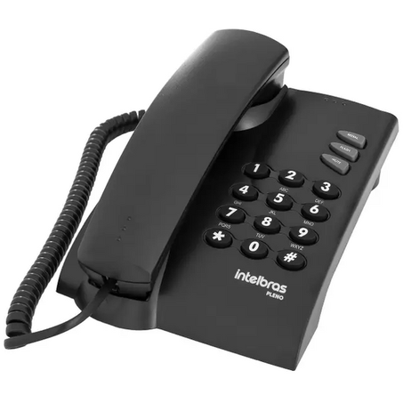 TELEFONE COM FIO INTELBRAS PLENO PRETO