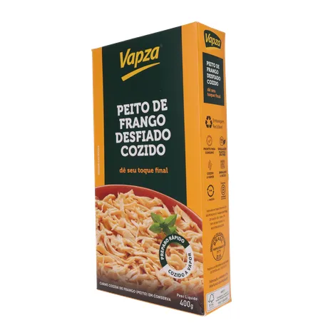 Peito de Frango Vapza Desfiado E Cozido Caixa 400G 360-4