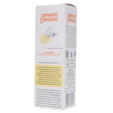 Protetor solar facial cenoura e bronze fps 70 50g 360-21