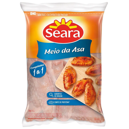 Meio da asa seara 1kg cong iqf