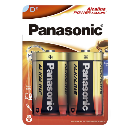 Pilha Alcalina Panasonic Grande - Com 2 Pilhas