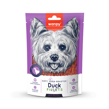 Petisco cao wanpy file de pato 100g