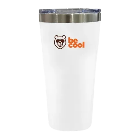 Copo Termico Becool 560ml Com Abridor Branco