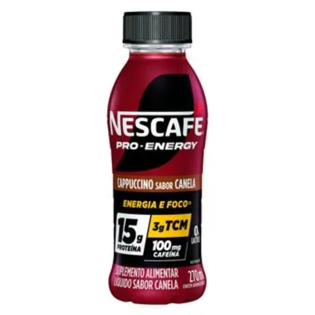 Bebida lactea nescafe pro energy cappuccino sabor canela 270ml
