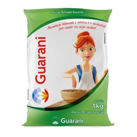 Açúcar Refinado Guarani Pacote 1Kg