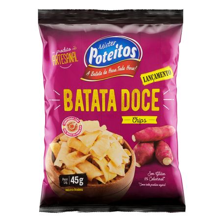 CHIPS DE BATATA-DOCE MISTER POTEITOS