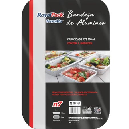 Formita aluminio royalpack n7 750ml 4un