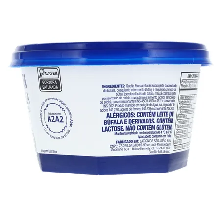 Queijo Burrata de Búfala Búfalo Dourado Pote 270gr 360-1