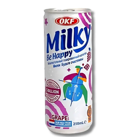 REFRIGERANTE MILK BE HAPPY UVA OKF 250ML