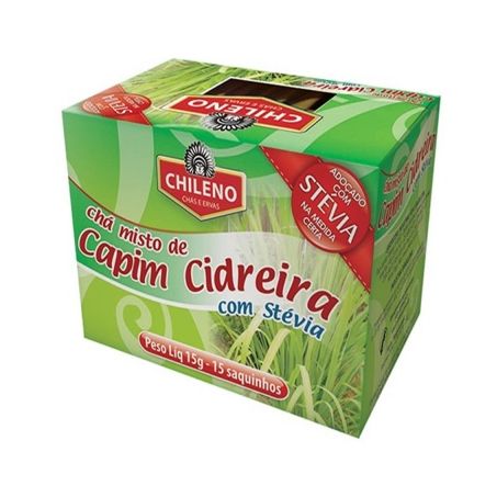 Chá Chileno Capim Cidreira Stévia 15g 15 Unidades