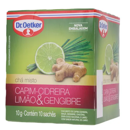 Chá Dr Oetker Cidreira e Limão/Gengibre C/10 Sachês 360-2