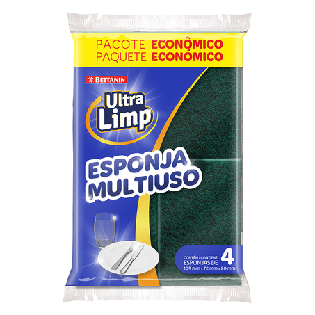 Esponja Multiuso Ultra Limp com 4 Unidades