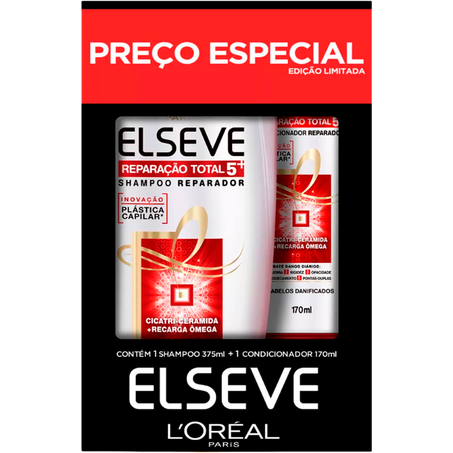 Kit Elseve Shampoo 375mlcond 170ml Restauracao Total 5