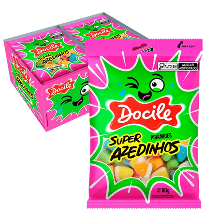 Bala mix formatos docile 15g super azedinho