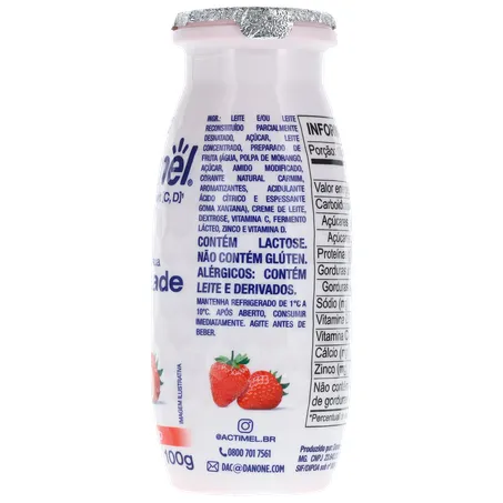 Leite Fermentado Parcialmente Desnatado de Morango Actimel 100G 360-9