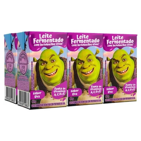 Leite Fermentado Tirol 480g Shrek Uva