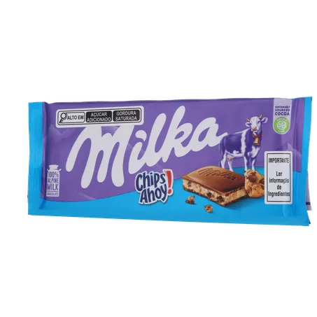 Chocolate Milka Recheado Chips Ahoy Barra 100G 360-2