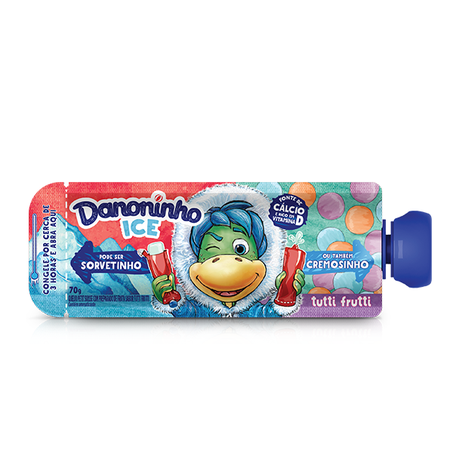 Iogurte danoninho ice pouch tutti-frutti 70g