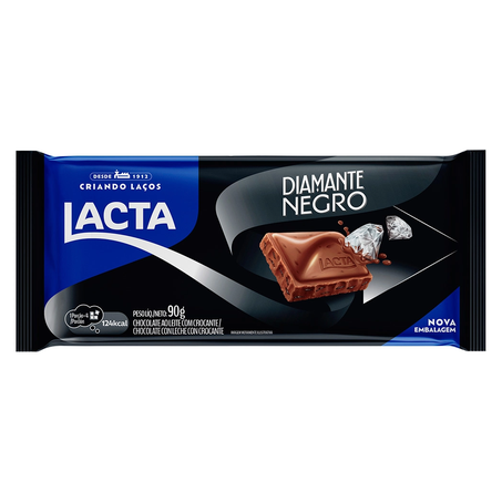 Chocolate ao leite lacta diamante negro 90g