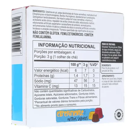 GELATINA APTI 12G ZERO FTAS VERMELHAS 360-15