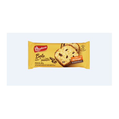 Bolo laranja com chocolate bauducco 200g