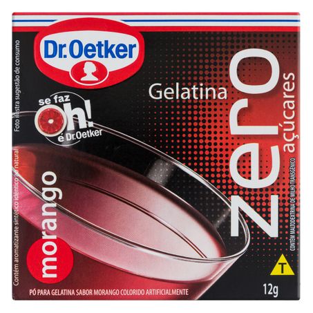 GELATINA EM PÓ MORANGO ZERO AÇÚCAR DR. OETKER