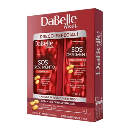 KIT DABELLE SHAMP+COND 2X1 SOS CRES