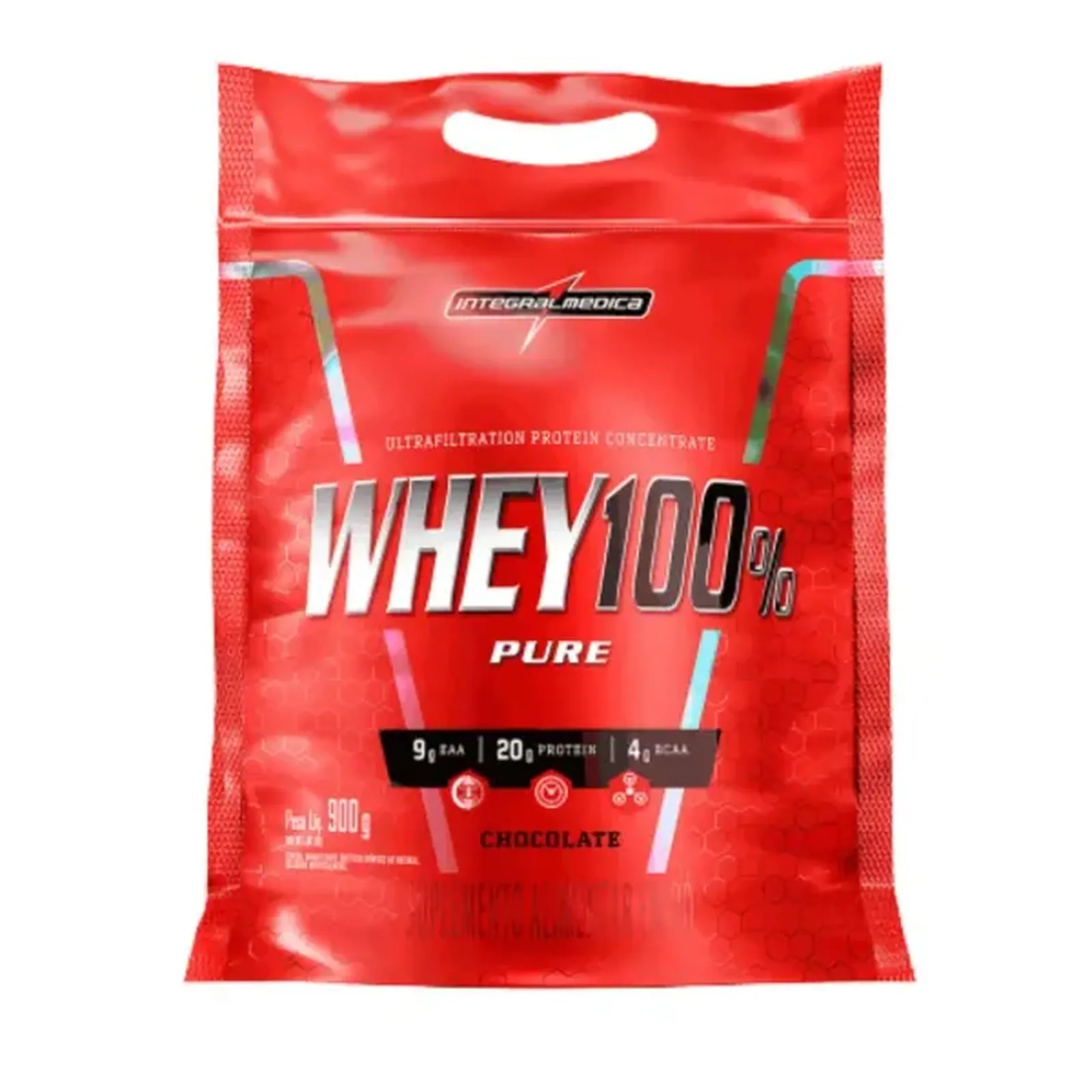 Whey 100% Chocolate Refil Integral Médica 900g
