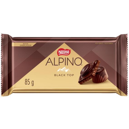 Chocolate barra alpino 85g black top