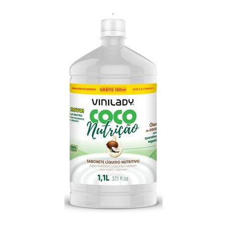 Sabonete liq vini lady vegano coco 1.1l...