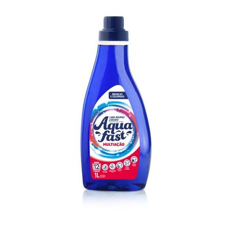 Sabao liquido aquafast 1l azul multiacao