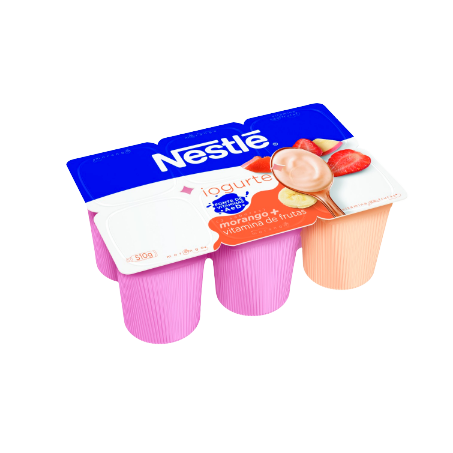 Iogurte Nestlé Morango e Vitaminas De Frutas Bandeja 510g 
 