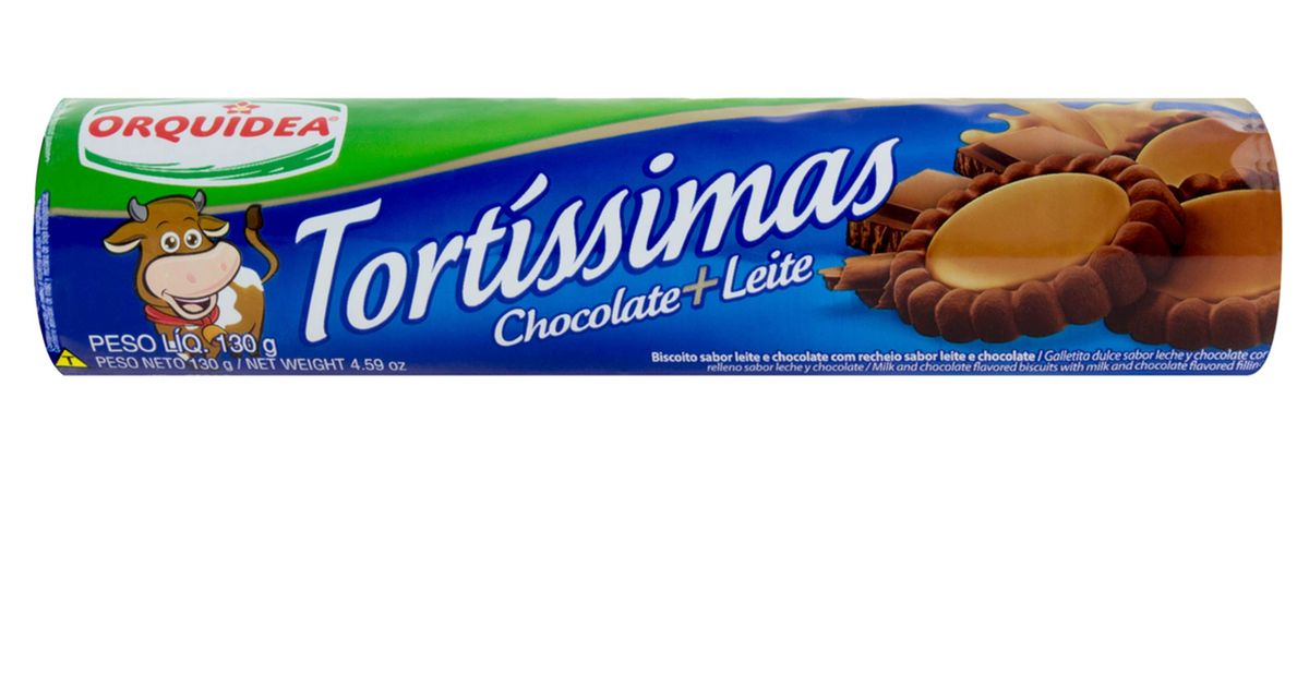 BISCOITO ORQUIDEA TORTISSIMA RECHEADO CHOC LEITE 130G