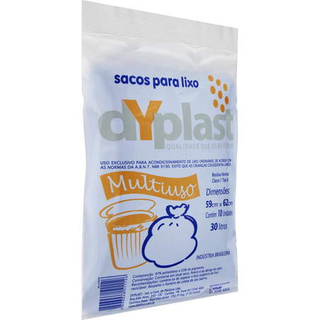 Saco para Lixo Dyplast 30 Litros