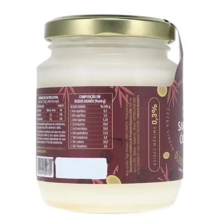 Óleo de Coco Santo Óleo Extra Virgem  Pote de Vidro 200ml 360-28