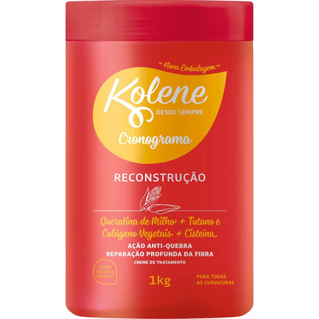Creme tratamento kolene 1kg cronograma reconstrucao