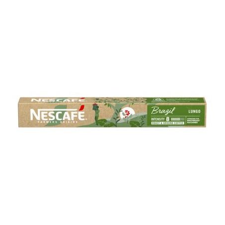 Café em Cápsula Torrado e Moído Nescafé Farmers Origins Lungo Brazil Caixa com 10un - 52gr