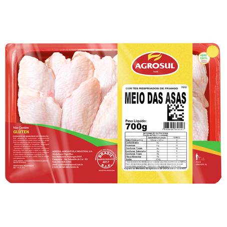 Meio da asa agrosul 700g bd