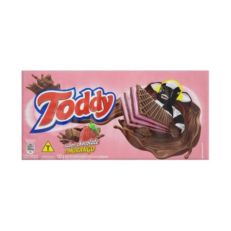 Wafer toddy 132gr choc.morango