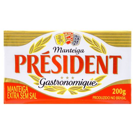 MANTEIGA PRESIDENT EXTRA SEM SAL 200G
