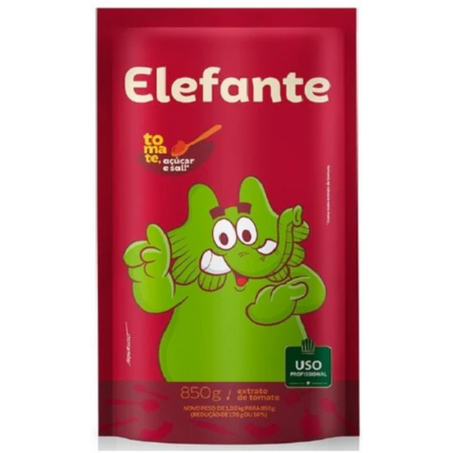Extrato tomate sache elefante 850g