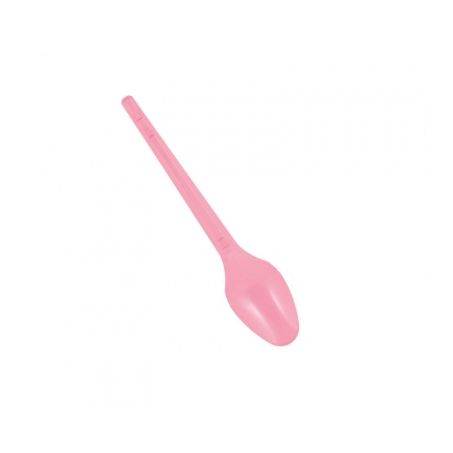 COLHER DESCART SOBREMESA ROSA PLAST STRAWPLAST C/50