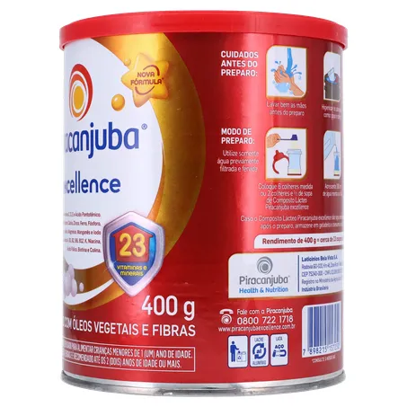 Composto Lácteo Piracanjuba Excellence  Lata 400gr 360-6