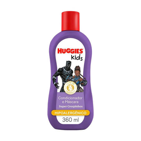 Cond Huggies 360ml Kids Super Crespinhos Pantera Negra