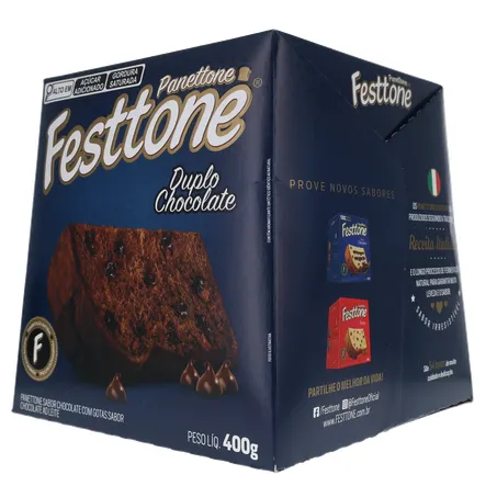 Panettone Duplo Chocolate Festtone 400G 360-4