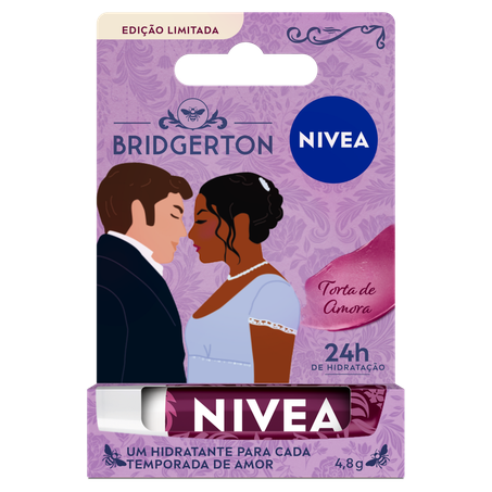 Hidratante labial nivea bridgerton torta de amora 4,8g
